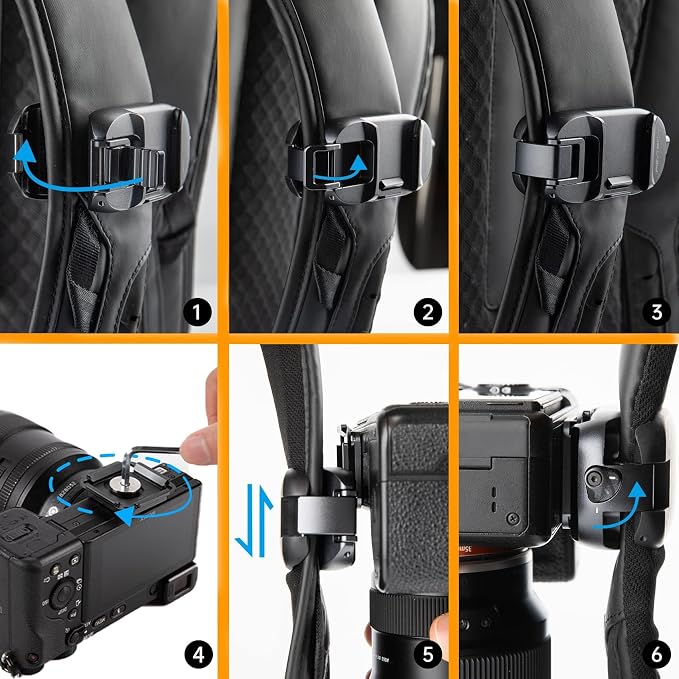PGYTECH Beetle Camera Clip with Plate for Cameras Backpack Strap Clip | Action Camera Quick Release System for Sony, Nikon, Fuji, DSLR Action Camera Backpack Camera Strap Mount - Image 4