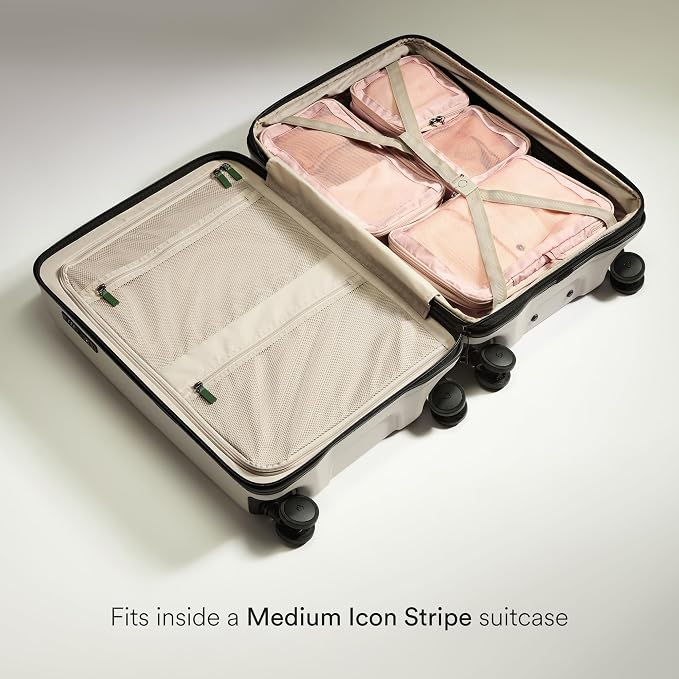 ANTLER - Compression Packing Cubes for Travel, Luggage Organiser for Suitcases or Bags, Travel Accessories, Set of 4, Moorland Pink - Image 5