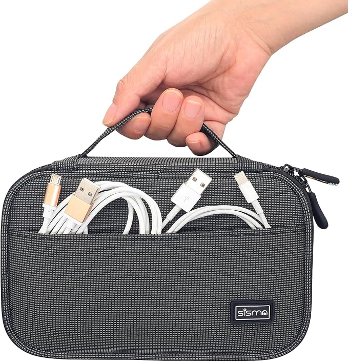 Travel Electronics Organizer Small Carrying Case for Cables Phone Chargers USB Plugs Power Cords Earbuds Adapter Tech Accessories Pouch -Special Edition - Image 8