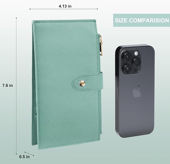 Travelambo RFID Wallet Women Large Size Bifold Multi Card Wallet Case with Zipper Pocke Credit Card Holder for Women - Image 2