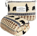 Carstens, Inc. Travel Blanket, Premium Compact 2-in-1 Airplane Blanket/Pillow, Scandinavian Bear by Carstens