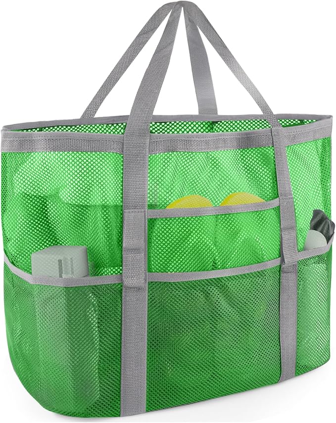 SRISE Mesh Beach Bag - Large Beach Tote Bag for Family Beach Bag for Toys & Vacation Essentials by SRISE