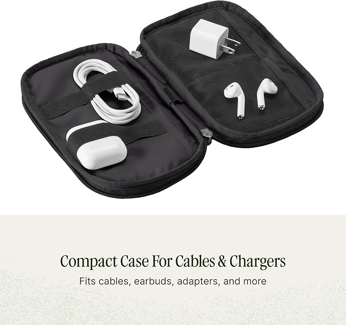 Eagle Creek Pack-It E-Tools Organizer Mini, Black | Padded Travel Tech Organizer for Small Accessories, Internal Stretch Pockets, Internal Elastic Loops, Recycled Fabric - Image 3