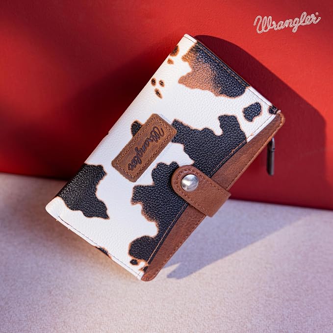 Wrangler Wallet for Women Bifold Card Holder with Zipper and ID Window - Image 6