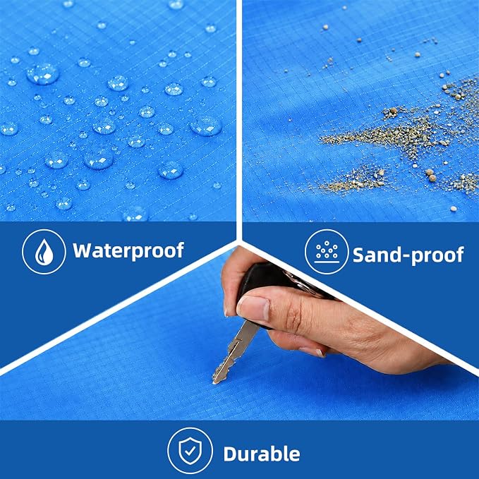 Frelaxy Pocket Picnic Blanket, Waterproof Blanket for Beach Festival | Lightweight compact design, Multi-use outdoor blanket, Waterproof & sandproof material, Easy to carry, Picnic, Camping - Image 4