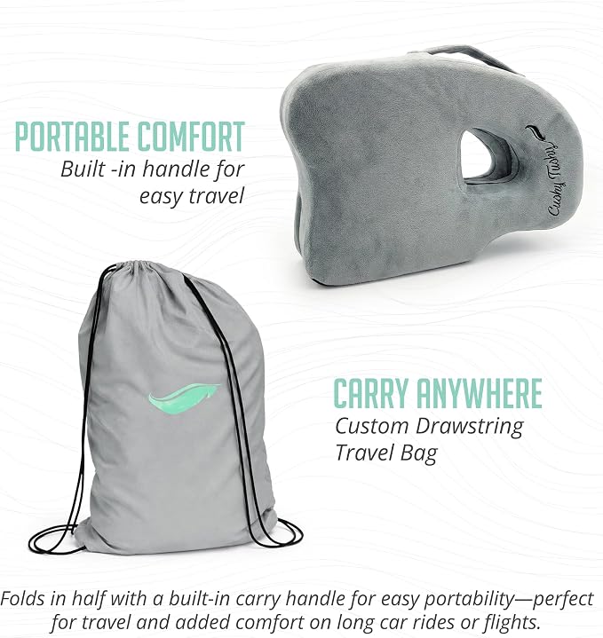 Premium Foldable Piriformis Seat Cushion - Piriformis Pain and Sciatic Pain Relief Cushion - for Home & Office Use, Perfect for Travel or Driving - Image 9