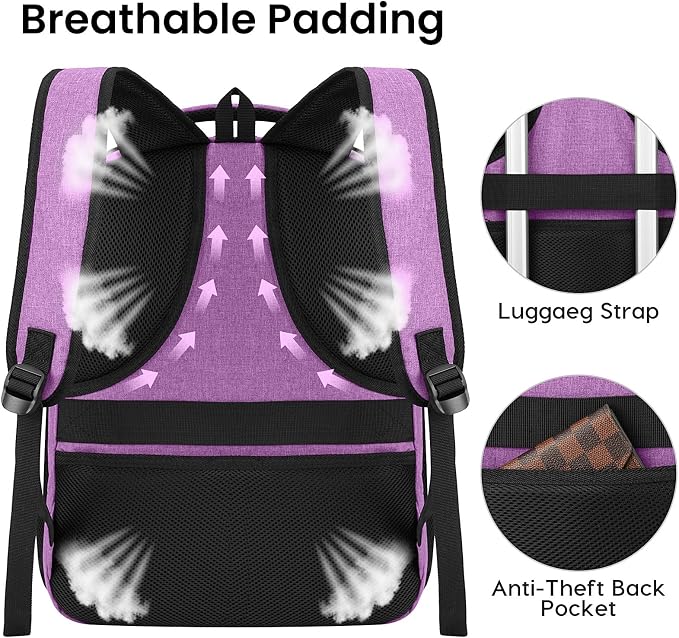 BIKROD Backpack for Girls Women, School Backpack for Teen Boys, Lightweight Casual High School Bookbag, Daily-use Travel Laptop Backpack Fits 15.6 Inch Notebook - Image 5