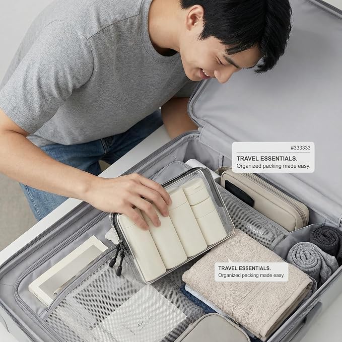 5pcs Travel Cream Dispenser Bottles Set Travel Bottles Toiletry Containers Set, TSA Approved, Travel Essentials - Image 4