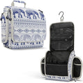 VENTURE 4TH Hanging Travel Toiletry Bag, 17 Compartments - Blue Elephant | Hangs on rails, hooks or doors; stands upright too. Removable TSA pouch. Water-resistant 900D Nylon, reinforced stitching. by VENTURE4TH