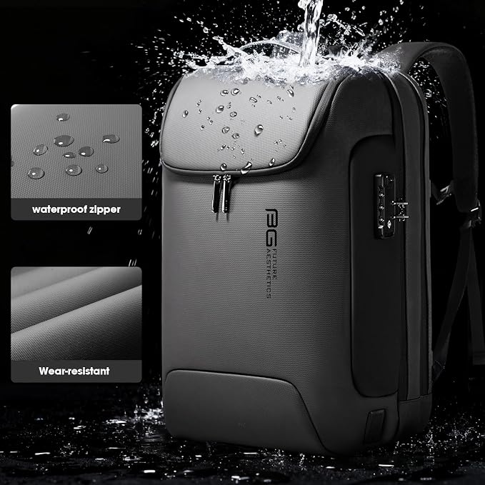 BANGE Anti-Theft Backpack with USB Charging Port 17.3 Inch Business Laptop Backpack - Image 5