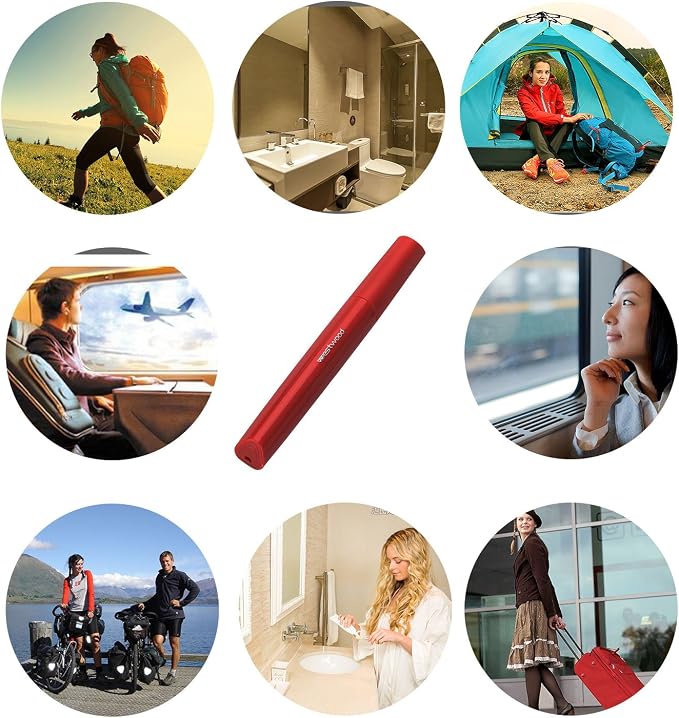 Portable Travel Toothbrush Case, Plastic Container Toothbrush Holder Brushes Box Breathable Design with Air Hole More Hygienic Toothbrush Tube for Home Daily Business Office (Red) - Image 4