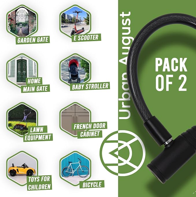 Child-Proof Refrigerator Lock for Kids & Adults - Lock for French Door Fridge and Cabinet (Small, Black - 2 Pack) - Image 4