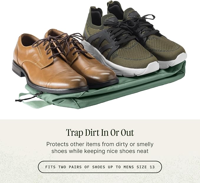 Eagle Creek Pack-It Reveal Multi Shoe Cube, Willow Green | Dual-Compartment Shoe Cube for Optimizing Luggage Space, Travel-Friendly, Easy-Grab Zipper, Quick Grab Handle, Lightweight - Image 3