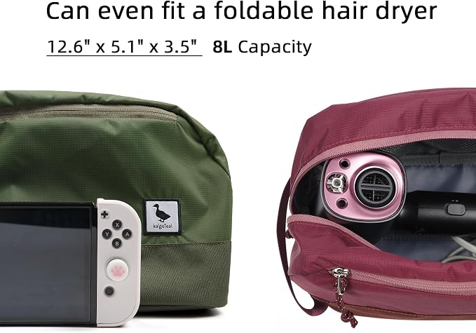 Travel Toiletry Bag 8L, Large Packing Cube with Waterproof TPU Wet/Dry Compartment - Image 10