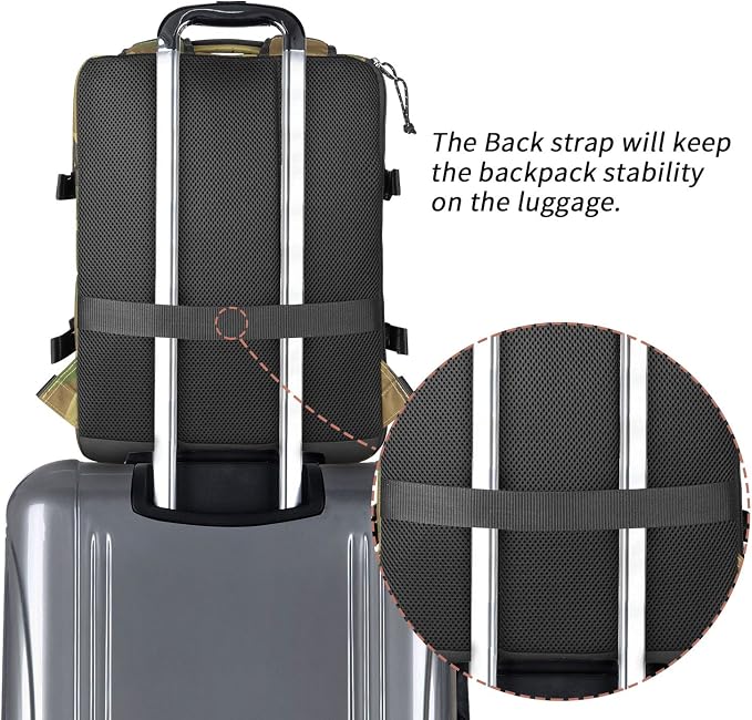 Underseat Carry-On Backpack Luggage Lightweight Casual Laptop Backpack MacBook Pro 16 Travel Gym Sport Daypack 21L, Green Camo - Image 5