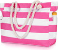 Clothirily Beach Bag for Women, Large Beach Tote Bag Waterproof with Zipper | Large Capacity Swim Pool Bag, Inner Pockets, Sandproof Foldable Beach Tote for Travel Essentials by Clothirily