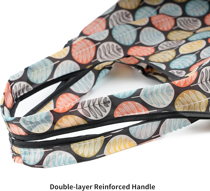 REDSINDA Foldable Reusable Shopping Grocery Bags, Lightweight, Washable, Cute Packable Polyester Tote Bag - Image 6