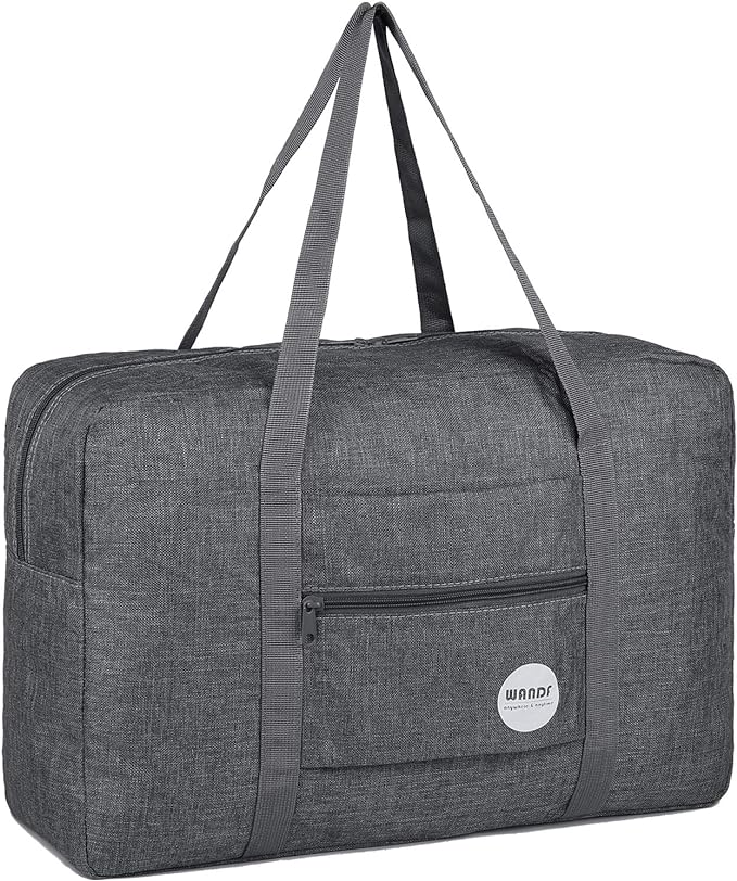 WANDF Personal Item Travel Bag, Carry On Duffle Bag Women | 18x14x8 inches, Airline Underseat Aprroved, Weekend Overnight Trips, Lightweight Packable by WANDF