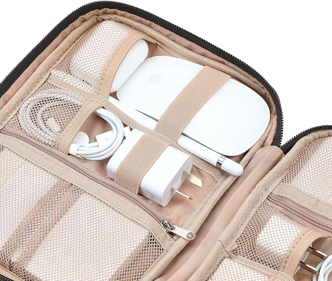 NISHEL Travel Cord Organizer, Electronic Cable Accessories Storage Bag | Bag for chargers, cables, phones, hard drives, USB devices and SD cards, ideal for travel and daily use,Black - Image 4