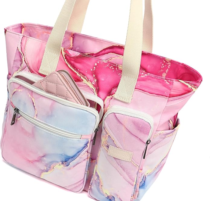 Women Tote Bag With Muti-Pockets,Lightweight Shoulder Bag,Large Capacity Handbag for Travel, Work, Gym - Image 6
