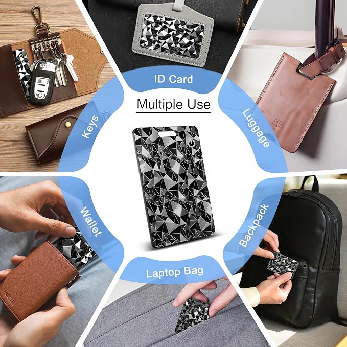 Wallet Tracker Card for Apple Find My (iOS Only), Ultra-Thin Bluetooth Tracker Smart Card Wallet Finder, IP68 Waterproof Slim Item Locator for Wallets, Keys, Passport & Luggage Tags (Diamond Black) - Image 8