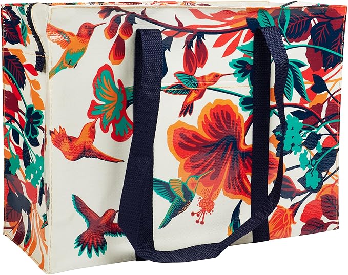 Blue Q Reusable Shoulder Tote Bag – Carry Everywhere Bag with a Hefty Zipper, Durable, Fun Design, 95% Recycled Material by BlueQ