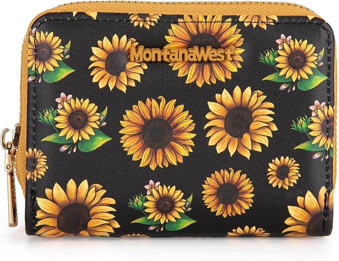 Montana West Small Sunflower Wallet for Women Female Ladies with a Detachable Wristlet Women's Wallet with Rfid Blocking Lining Minimalist Lightweight & Easy to Carry MWC-4201BK - Image 6