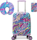 Kids Carry on Luggage Sets 2 Piece Rolling Suitcases for Girls Women with Wheels Suitcase with Travel Pillow Airplane Approved by Unknown