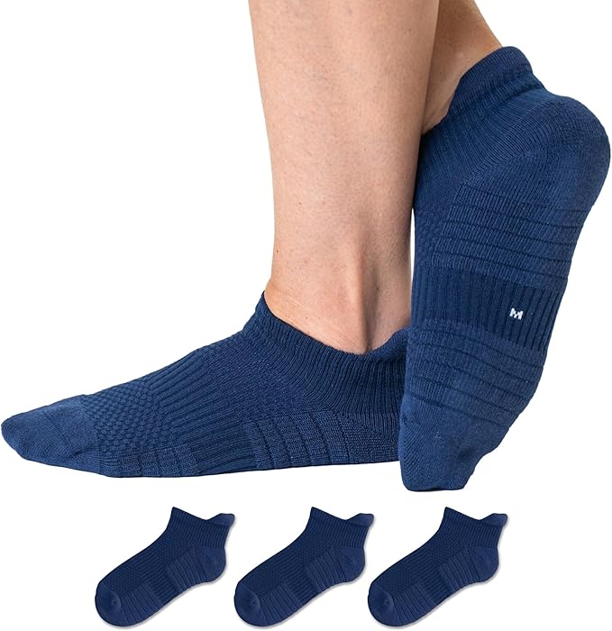 Viasox Ankle Compression Socks for Women & Men 3 Pack, 14 mmHg Support Improves Circulation, Extra Cushioned by Viasox