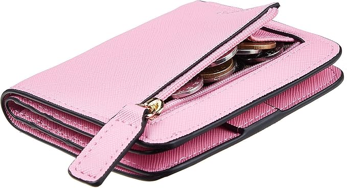 Toughergun Women’s Small Slim Leather Wallet with RFID Protection, Compact Bifold Mini Purse with Clear ID Window by Toughergun