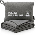 GForce Jersey Knit Travel Blanket| Packable| Fits Over Handle | Soft| Easy to Travel| Grey | Travel | Bag | Blanket | by GFORCE