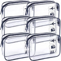 TSA Approved Toiletry Bag 6 Pack,Clear Travel Bags for Toiletries | Carry on Airport Airline Compliant Bag,Clear Makeup Bags Quart Size Traveling, Black by Unknown