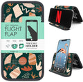 Airplane Phone Holder - Foldable Phone Stand for Plane Travel | Aluminum Build, 9 x 5 in. Boho Green, Tabletop Mount Desk, Plane Tray Seat back, Treadmill, Fits iPhone Cell Phone by FlightFlapbyFolden