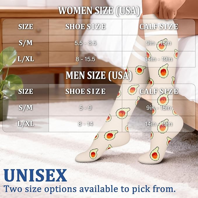 FEYHAY Copper Compression Socks (3 Pairs) 15-20 mmHg Circulation is Best Athletic & Daily for Men & Women, Running, Climbing - Image 6