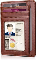 Teskyer Slim Minimalist Wallet for Men, RFID Front Pocket Card Holder | Ultra Slim Front Pocket Design, 8 Card Slots, RFID Protection, Smooth Faux Leather for Everyday Carry by TESKYER