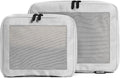 Compression Packing Cubes for Travel, 2-Pack, Light Grey | Solves overpacking, 2-Piece set fits most carry-ons, 50% Space savings, Compression luggage organizer bags by Aerotrunk