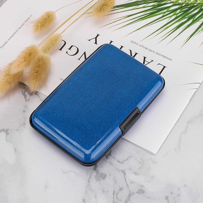 RFID Blocking Credit Card Protector Case Holder Wallet for Men Women | RFID Blocking Credit Card Protector Aluminum ID Case Hard Shell Business Card Holders Metal Wallet for Men or Women - Image 7