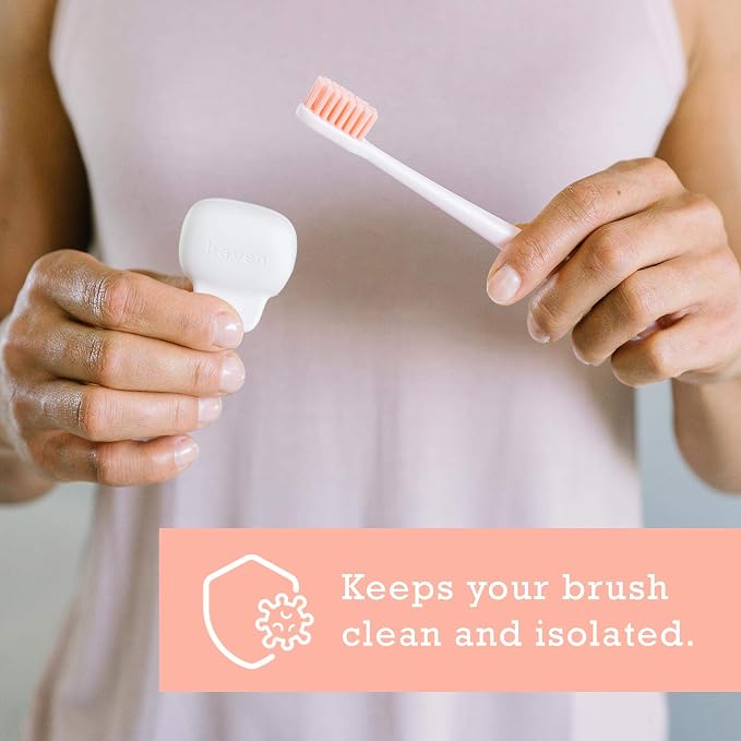 Haven Toothbrush Cover - Fits Electronic and Manual Toothbrushes - Toothbrush Case Holder for Travel - Set of Two Tooth Brush Cap Protectors (Sand & Terra) - Image 8