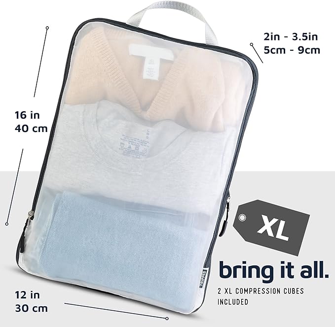 TRIPPED Travel Gear Large Compression Packing Cubes with Mesh 6-Piece Set | See-Through Mesh Organizers Maximize Space While Keeping Clothes and Travel Gear Organized and Easy to Find - Image 5