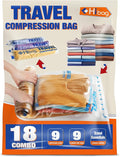 18 Compression Bags for Travel Essentials, Vacuum Packing Space Saver Bags for Cruise Accessories (18-Travel) by HIBAG