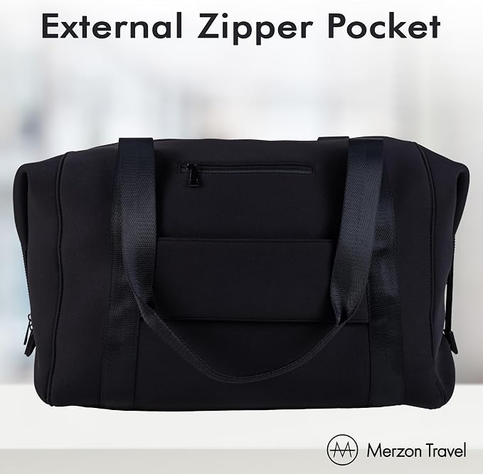 All Week Duffle | 29L | NTB-715 Black | Large Weekender Travel Duffle, Personal Item, Trolley Sleeve, Sturdy Neoprene & Nylon, Fits Under Airline Seat, TSA Friendly - Image 6