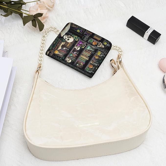 Gostwo Small Wallet for Women, Slim Bifold Credit Card Holder, Compact RFID Blocking Cash Wallet, Billfolds Thin Leather Zipper Pocket, Mini Wallet Gift for Ladies Teen Girls Travel with ID Window - Image 7