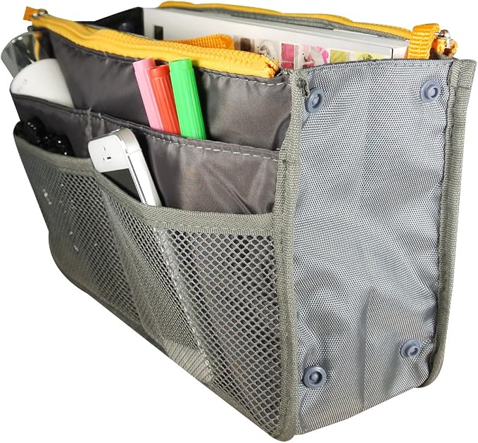 Wrapables® Unisex Bag Insert Organizer, Travel Bag Organizer - Grey - Image 2