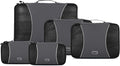 GOX Ultra Light 5 piece Packing Cubes Travel Luggage Organizer 1 Large 2 Medium 2 Small by GOX