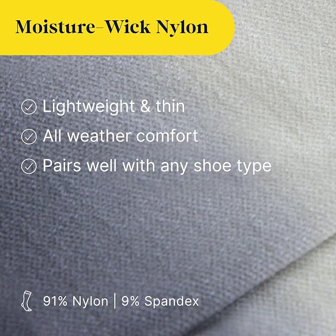 Nylon Knee High Socks - 15-20mmHg Graduated Compression Socks - Soft & Breathable Support Unisex Socks - Image 3