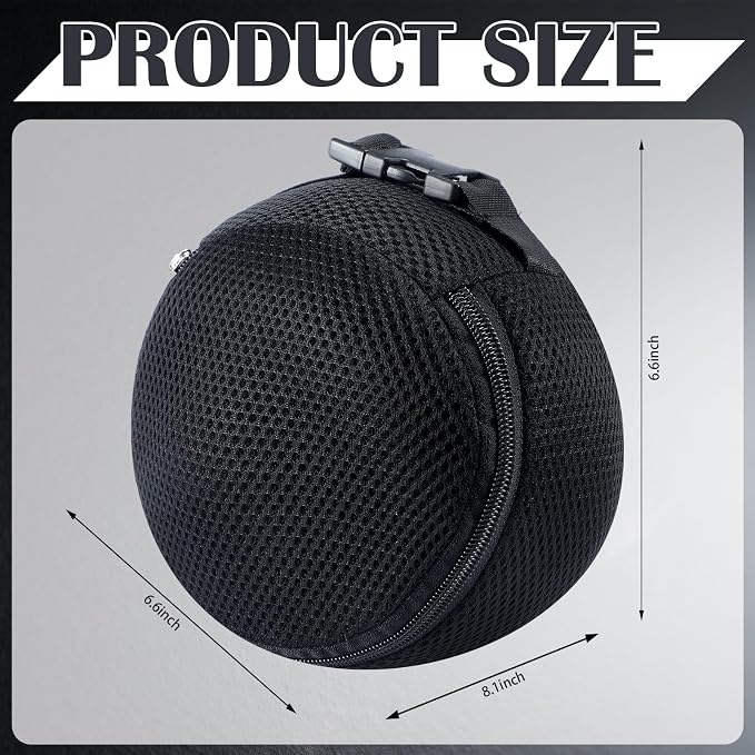 Shinylin 1 Pack Black Neck Pillow Travel Case Compact Carrying Case Bag for Airplane Train Journey Quick Release Clasp Attaches to Luggage (Pillow Not Included) - Image 2