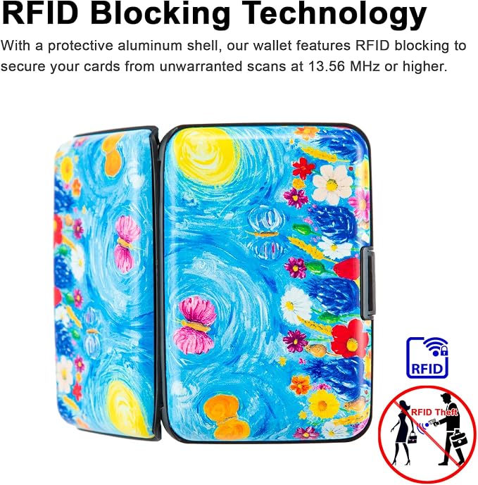 Credit Card Holder Small RFID Blocking Wallet Business Metal Slim Mini Aluminum Hard Case for Women Men - Image 3