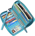 Small Compact Women Wallet RFID Blocking Genuine Leather Bifold Purse with ID Windows by Lavemi