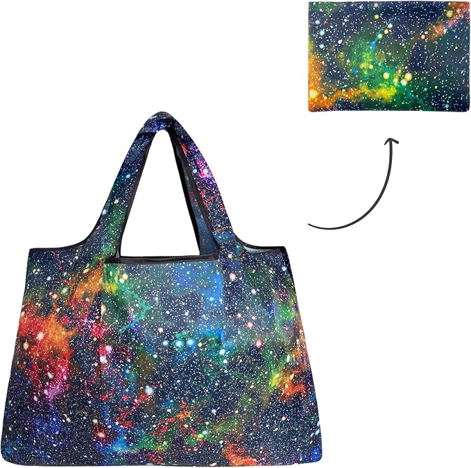 allydrew Large Foldable Tote Nylon Reusable Grocery Bags - Image 6