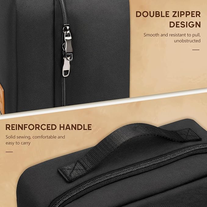 Toiletry Bag for Men,Mens Travel Toiletry Bag Organizer | Men's Travel Essential,Water Resistant Shaving Travel Bag for Toiletries Accessories,Mens Toiletries Travel Bag Hanging-Black - Image 3